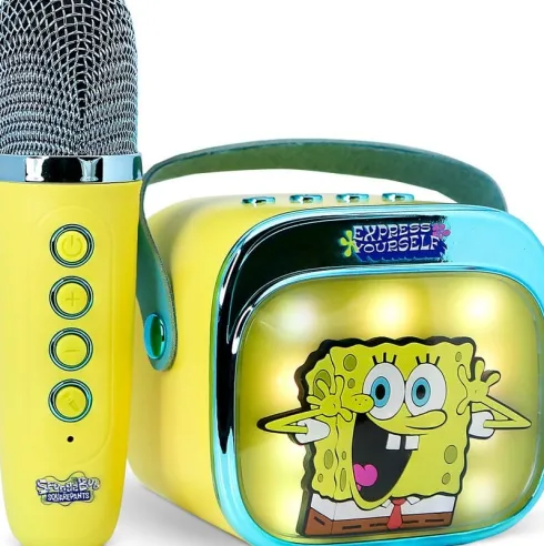Spongebob - Trådløst Mini Karaoke Anlæg Til Børn - Svampebob