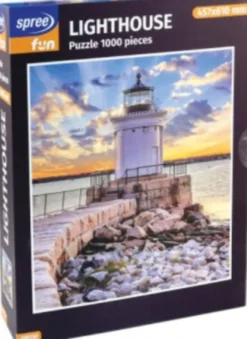 Spree Fun 69030 - Lighthouse - Puslespil I Bogboks - 1000 Brikker
