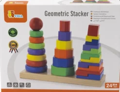 Stablelegetøj - Geometriske Stabletårne - Træ - Viga