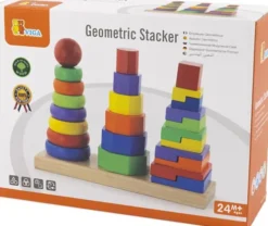Stablelegetøj - Geometriske Stabletårne - Træ - Viga