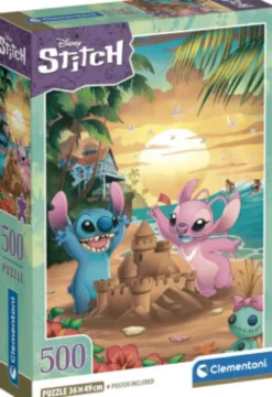 Stitch Puslespil - Disney - High Quality - 500 Brikker - Clementoni