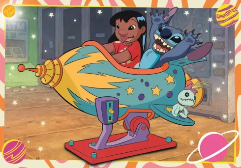 Stitch Puslespil - Disney - Super Color - 2X60 Brikker - Clementoni