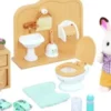 Sæt Med Bror Chokoladekanin Badeværelse - Sylvanian Families