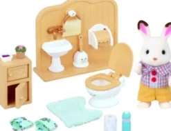 Sæt Med Bror Chokoladekanin Badeværelse - Sylvanian Families