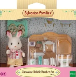 Sæt Med Bror Chokoladekanin Badeværelse - Sylvanian Families