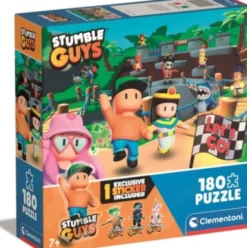 Stumble Guys Puslespil - 180 Brikker - Inkl. Stickers - Clementoni