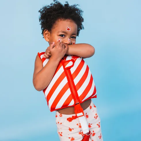 Swim Essentials - Svømmevest - 2-3 År - 15-18 KG - Krabbe Rød