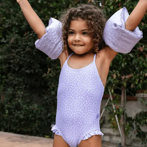 Swim Essentials - Svømmevinger 2-6 År - Lila Lepard