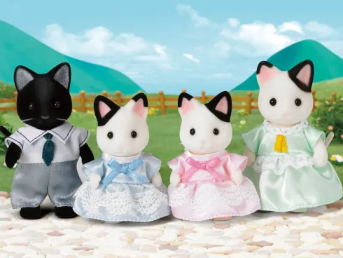 Sylvanian Families Figurer - Siameser Kat Familie - 5181