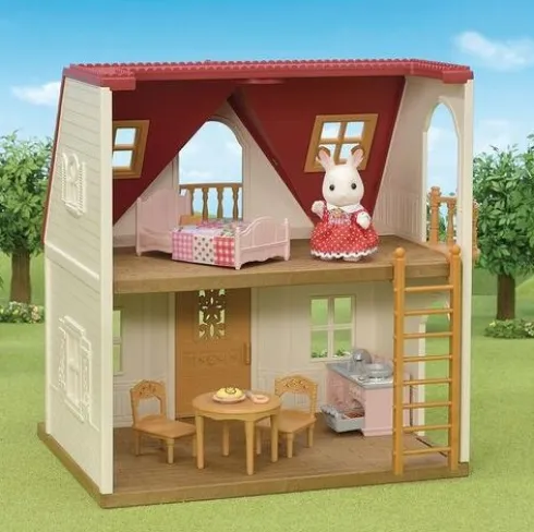 Sylvanian Families - Hus Med Møbler Og Kanin Figur - 15 Dele - 5567