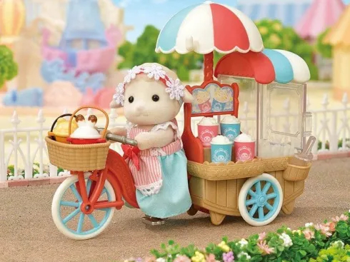 Sylvanian Families - Popcorn Cykelvogn Med Får Sæt - 5653