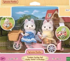 Sylvanian Families - Tandem Cykel Sæt Med 2 Husky Figurer - 5637