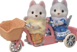 Sylvanian Families - Tandem Cykel Sæt Med 2 Husky Figurer - 5637
