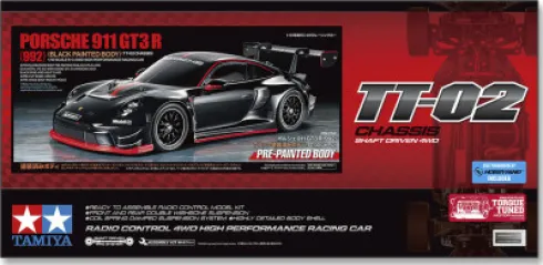 Tamiya 47512 - Porsche 911 Gt3 R 992 Rc - Tt-02 - Painted - 1:10