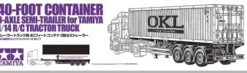 Tamiya - R/C 40-Foot Container 3-Axle Semi-Trailer - 1:14 - 56377