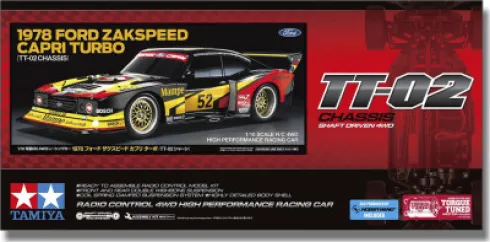 Tamiya 47526 - Rc 1978 Ford Zakspeed Capri Turbo Tt-02 - 1:10