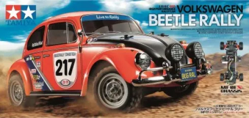 Tamiya - Vw Beetle Rally R/C Bil Byggesæt - Mf-01X - 1:10 - 58650