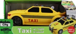 Taxi Legetøj Til Børn - Med Lys Og Lyd - Friktionsmotor