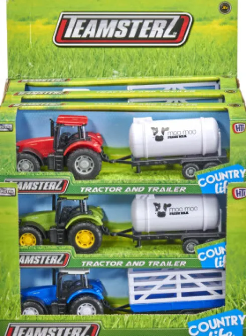 Teamsterz - Country Life - Traktor Og Trailer Legetøj - Assorteret