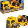 Teamsterz - Jcb - Tough Trucks - Mega Transporter Med Excavator