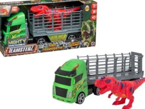 Teamsterz - Mighty Machines - Lille Dino Transporter - Lys Og Lyd