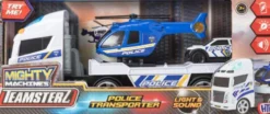 Teamsterz - Mighty Machines - Politi Helikopter Transporter Legetøj