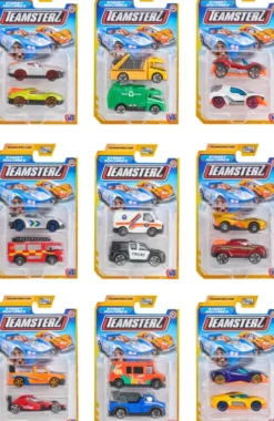 Teamsterz - Street Machines - 2 Legetøjs Biler - Assorteret