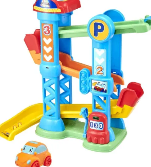 Teamsterz - Tiny Teamsterz Tumbling Tower - Bilbane Med 1 Bil