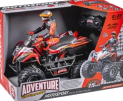Tec-Toy - Adventure Motosport Rc Fjernstyret Atv - 1:8 - Rød