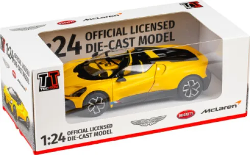 Tec-Toy - Bugatti Mistral Die-Cast Model Bil - 1:24 - Gul