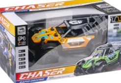 Tec-Toy - Chaser Rc Offroad Bil Med Lys - 1:18 - 2,4Ghz - Orange