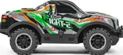 Tec-Toy - Fight-2 R/C Bil Med Lys - 1:24 - 10 Km/T - 2,4 Ghz - Grøn