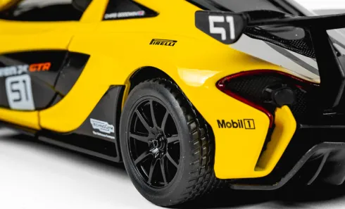 Tec-Toy - Mclaren P1 Gtr Die-Cast Model Bil - 1:24 - Gul
