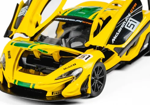 Tec-Toy - Mclaren P1 Gtr Die-Cast Model Bil - 1:24 - Gul