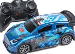 Tec-Toy - Mg.S Chase - Rc Fjernstyret Bil Med Lys - 15 Km/T - Blå
