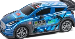 Tec-Toy - Mg.S Chase - Rc Fjernstyret Bil Med Lys - 15 Km/T - Blå