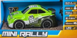 Tec-Toy - Mini Rally R/C Bil Med Lys - 1:24 - 2,4 Ghz - Grøn