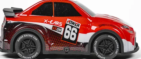Tec-Toy - Mini Rally R/C Bil Med Lys - 1:24 - 2,4 Ghz - Rød
