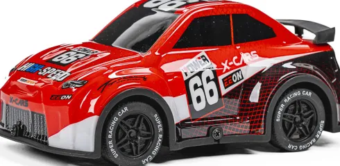 Tec-Toy - Mini Rally R/C Bil Med Lys - 1:24 - 2,4 Ghz - Rød