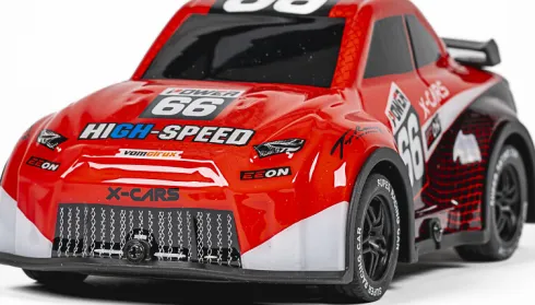 Tec-Toy - Mini Rally R/C Bil Med Lys - 1:24 - 2,4 Ghz - Rød