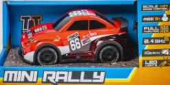 Tec-Toy - Mini Rally R/C Bil Med Lys - 1:24 - 2,4 Ghz - Rød