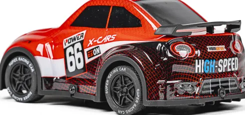 Tec-Toy - Mini Rally R/C Bil Med Lys - 1:24 - 2,4 Ghz - Rød