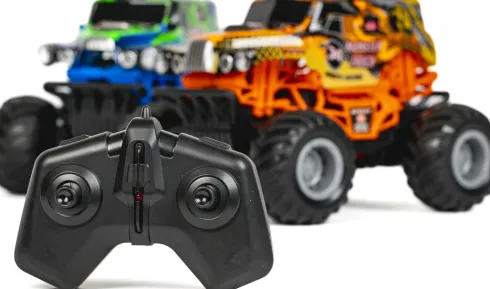 Tec-Toy - Monster Truck R/C Bil - 1:20 - 2,4 Ghz - Blå Grøn