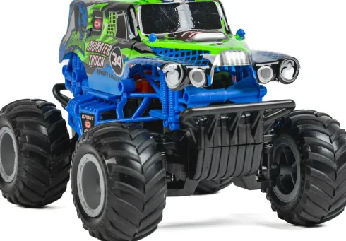 Tec-Toy - Monster Truck R/C Bil - 1:20 - 2,4 Ghz - Blå Grøn