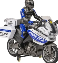 Tec-Toy - Motosport Rc Fjernstyret Politimotorcykel - 1:8 - Blå