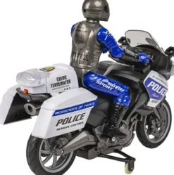 Tec-Toy - Motosport Rc Fjernstyret Politimotorcykel - 1:8 - Blå