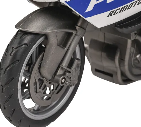 Tec-Toy - Motosport Rc Fjernstyret Politimotorcykel - 1:8 - Blå