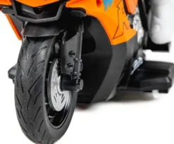 Tec-Toy - Orange Fjernstyret Motorcykel - Thunder Riders - Lys Lyd