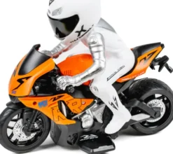 Tec-Toy - Orange Fjernstyret Motorcykel - Thunder Riders - Lys Lyd