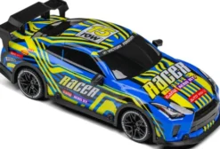 Tec-Toy - Racer R/C Bil Med Lys - 1:18 - 2,4 Ghz - 20 Km/T - Blå Gul